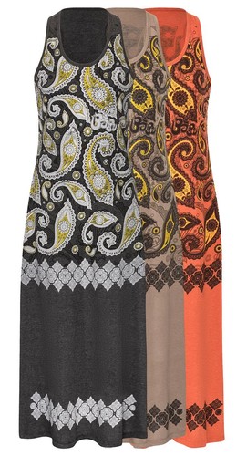 Maxikleid paisley muster damen - maxikleid,