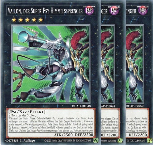 Yugioh vallon der - 3x,