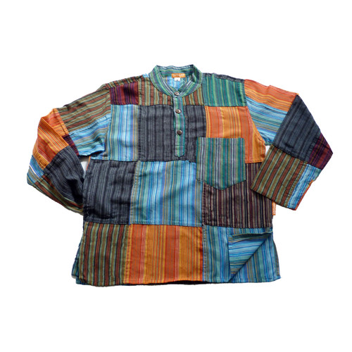 Patchwork hemd pullover - patchwork,